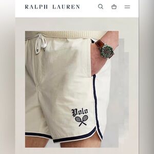 Polo Ralph Lauren men's preppy cotton tennis shorts